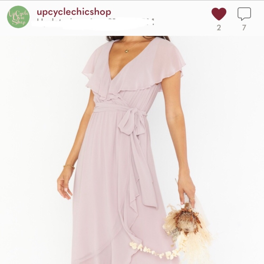 NWT Show me your Mumu Jess Ruffle Mauve Midi Dress